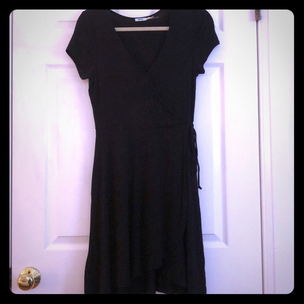 Kimchi Blue Urban Outfitters Black Wrap Dress